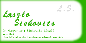 laszlo siskovits business card