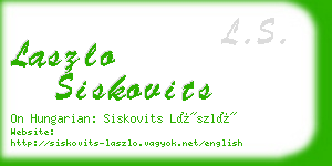 laszlo siskovits business card